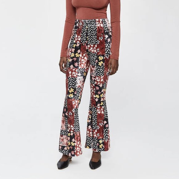 floral bell bottom pants